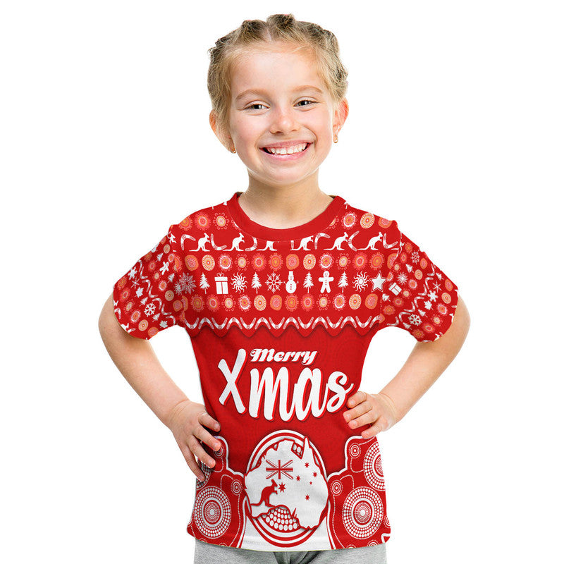 Custom Personalised Australia Christmas Vibe With Symbol Aboriginal Dot Painting Style T Shirt  LT9 - Vibe Hoodie Shop