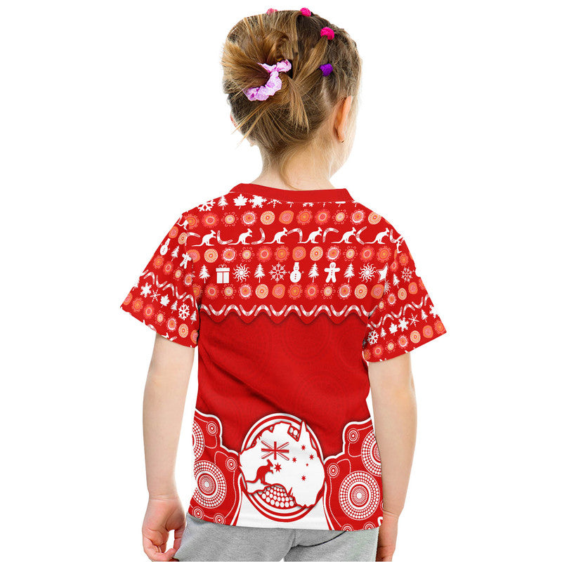 Australia Christmas Vibe With Symbol Aboriginal Dot Painting Style T Shirt  LT9 - Vibe Hoodie Shop