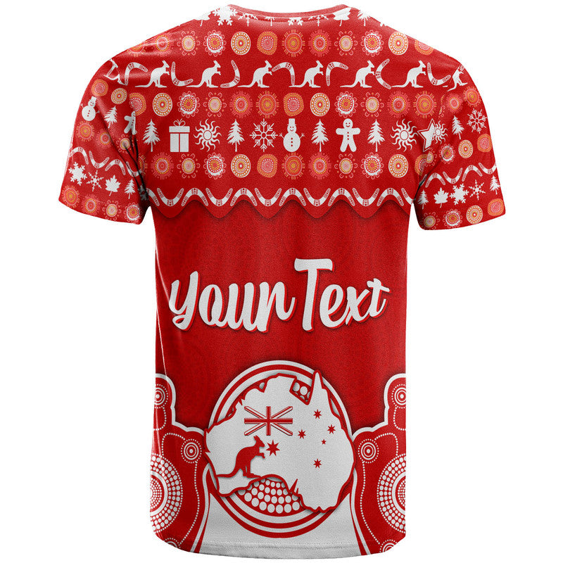 Custom Personalised Australia Christmas Vibe With Symbol Aboriginal Dot Painting Style T Shirt  LT9 - Vibe Hoodie Shop