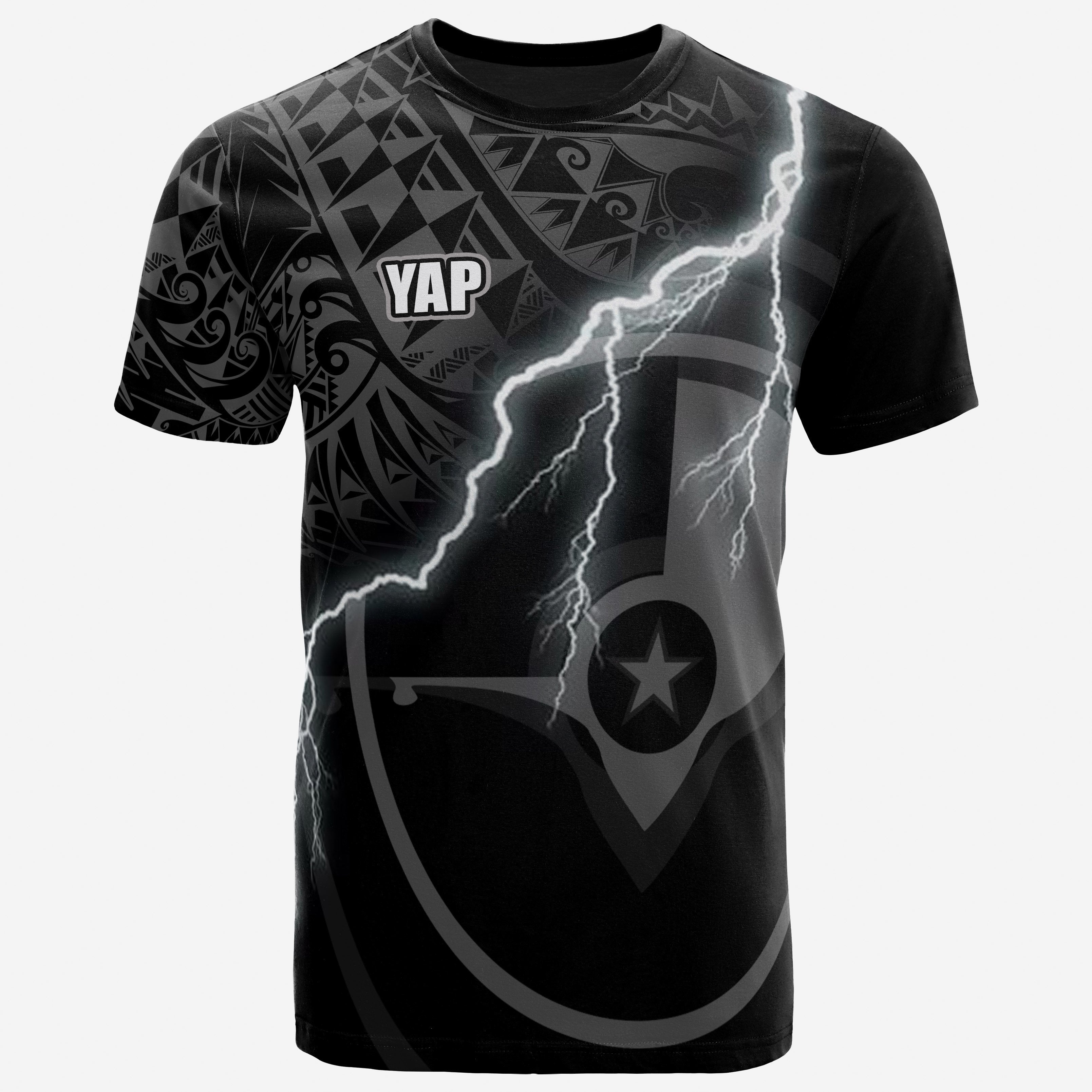 Vibe Hoodie Yap Polynesian T shirt - Yap Flag Lighting Thunder - Vibe Hoodie Shop