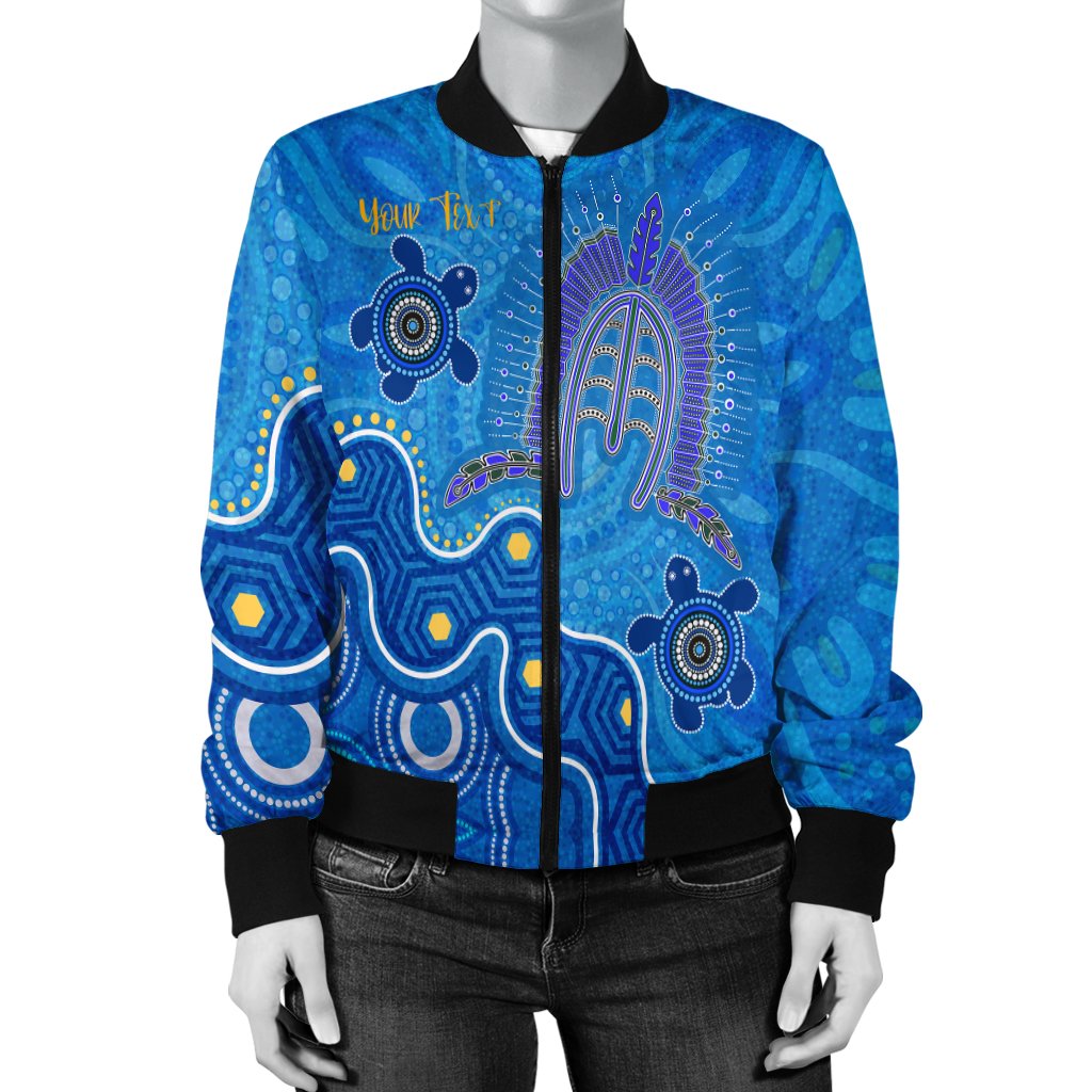 Torres Strait Personalised Women's Bomber Jacket - Dhari And Turtle - Vibe Hoodie Shop