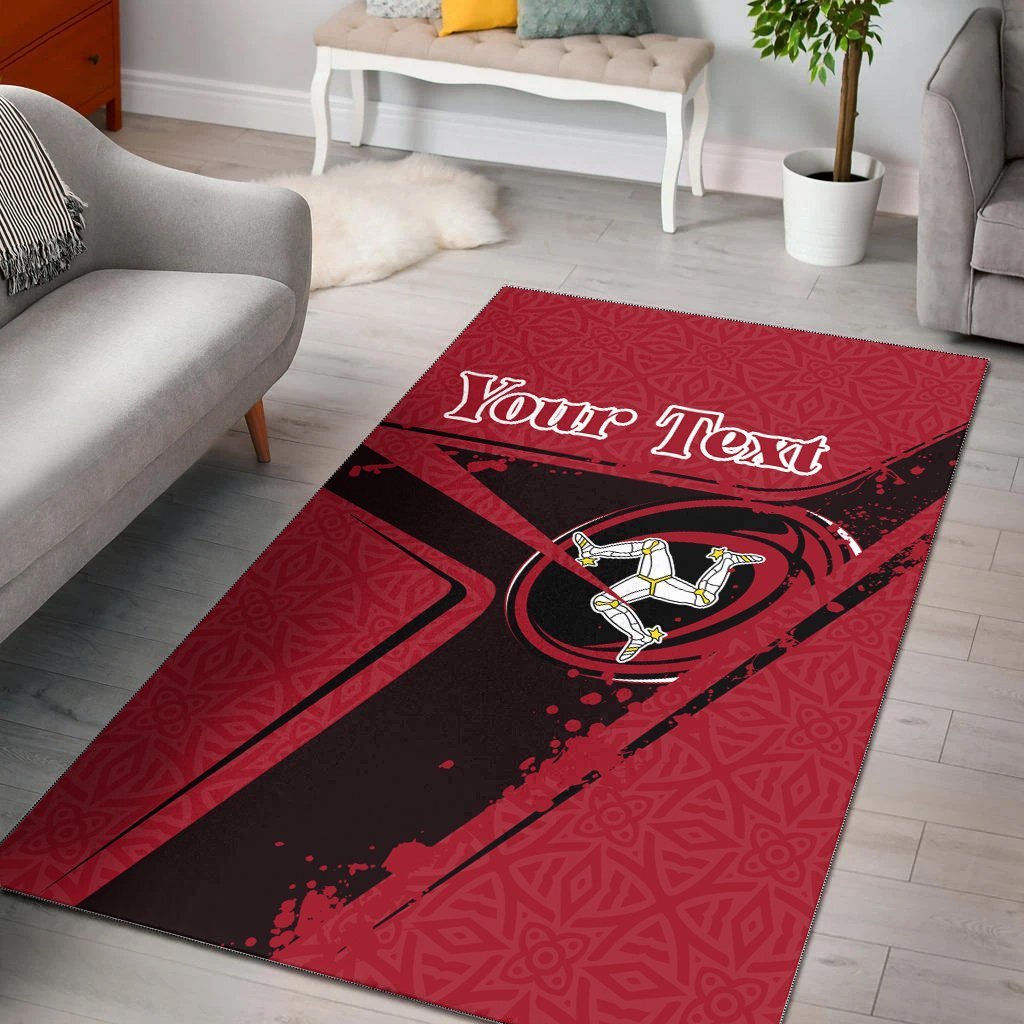 (Custom Text) Isle Of Man Rugby Personalised Area Rug - Isle Of Man Rugby - Vibe Hoodie Shop