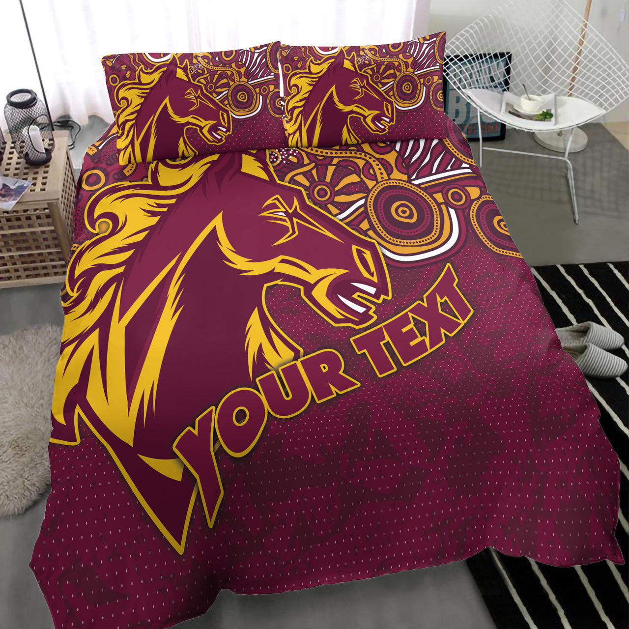 Broncos Rugby Bedding Set - Custom Super Indigenous Broncos Bedding Set RLT13 - Vibe Hoodie Shop