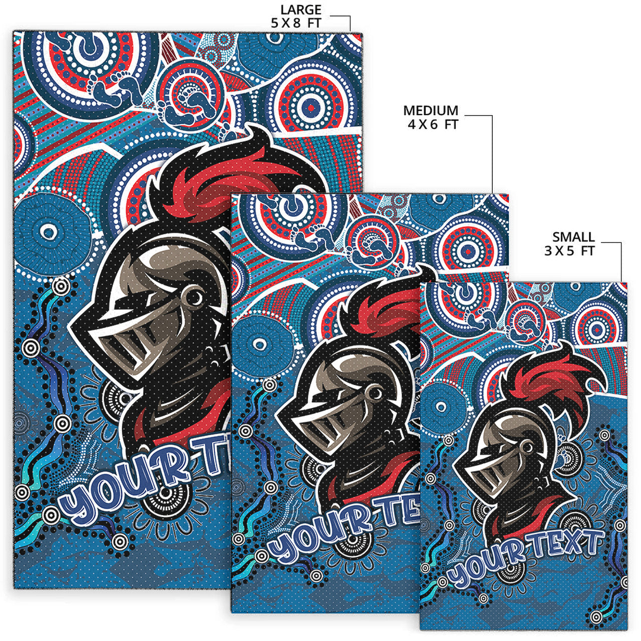 Knights Rugby Area Rug - Custom Super Knights Area Rug RLT13 - Vibe Hoodie Shop