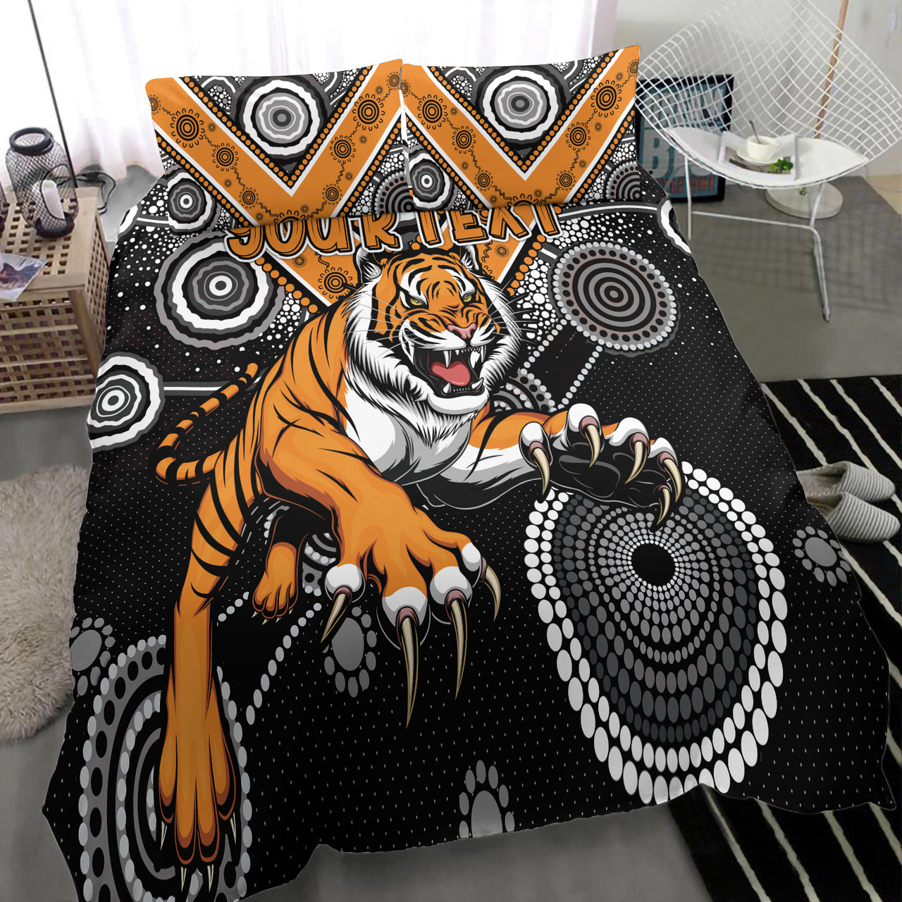 Tigers Rugby Bedding Set - Custom Super Tigers Bedding Set RLT13 - Vibe Hoodie Shop