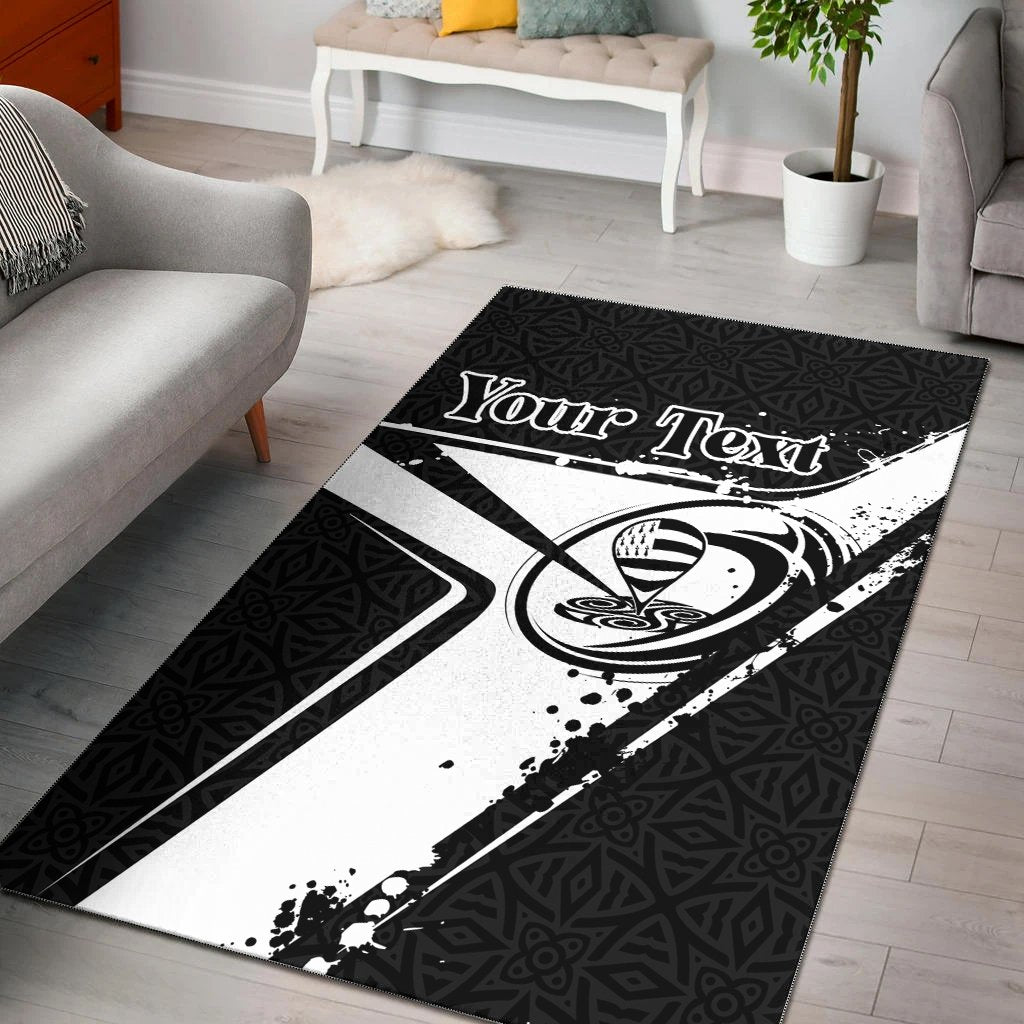 (Custom Text) Brittany Rugby Personalised Area Rug - Breizh Rugby - Vibe Hoodie Shop