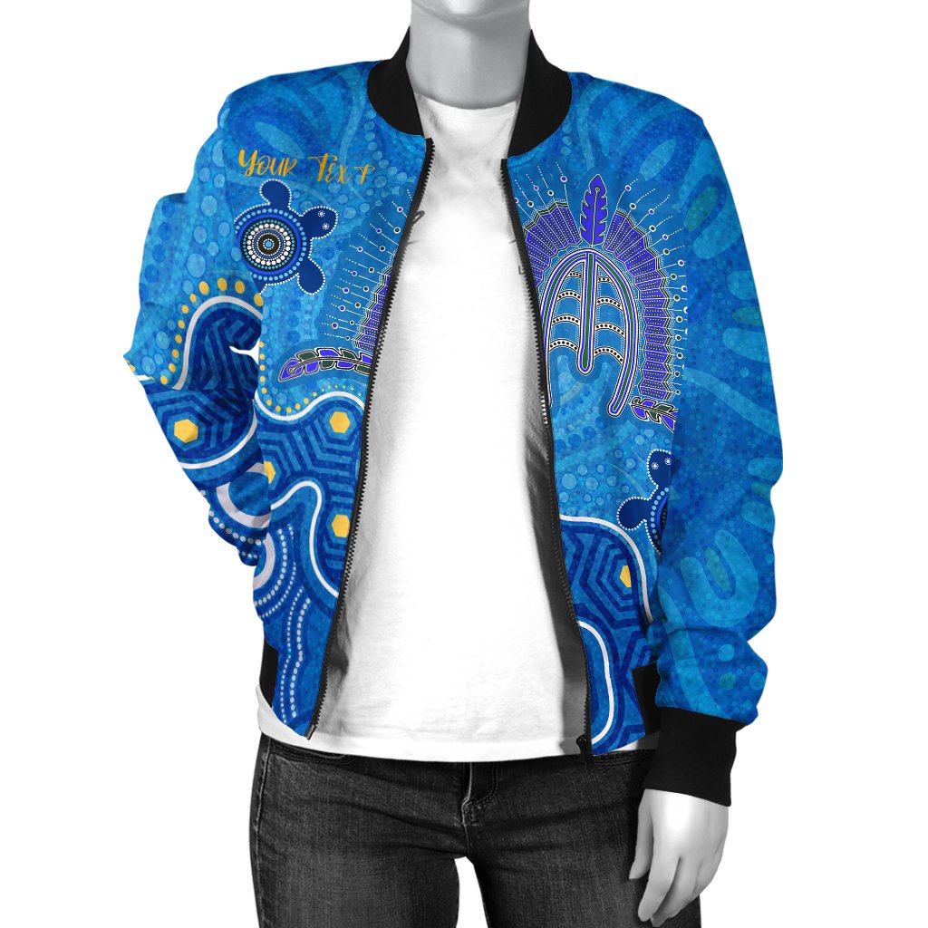 Torres Strait Personalised Women's Bomber Jacket - Dhari And Turtle - Vibe Hoodie Shop