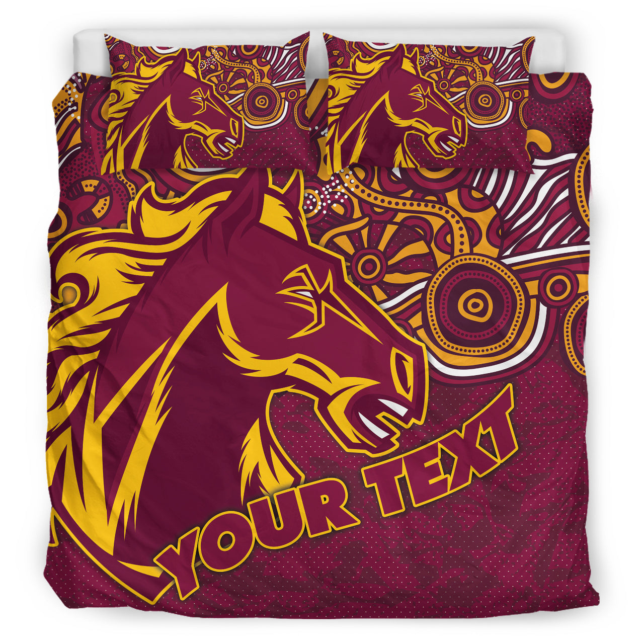 Broncos Rugby Bedding Set - Custom Super Indigenous Broncos Bedding Set RLT13 - Vibe Hoodie Shop