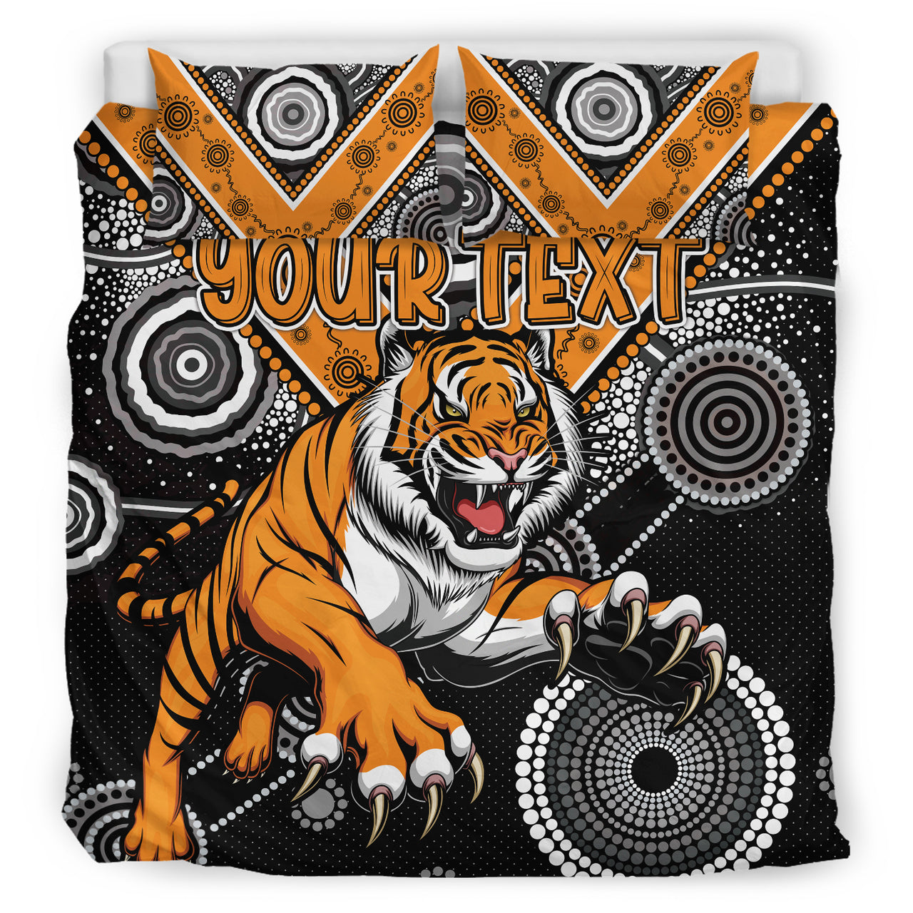 Tigers Rugby Bedding Set - Custom Super Tigers Bedding Set RLT13 - Vibe Hoodie Shop