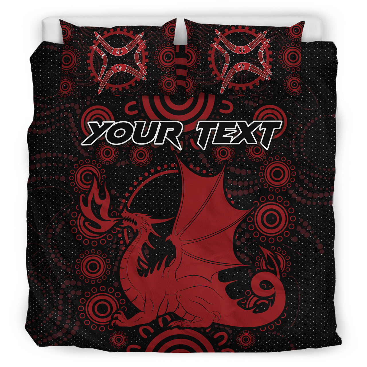 St. George Rugby Bedding Set - Custom Indigenous Dragons Bedding Set RLT13 - Vibe Hoodie Shop