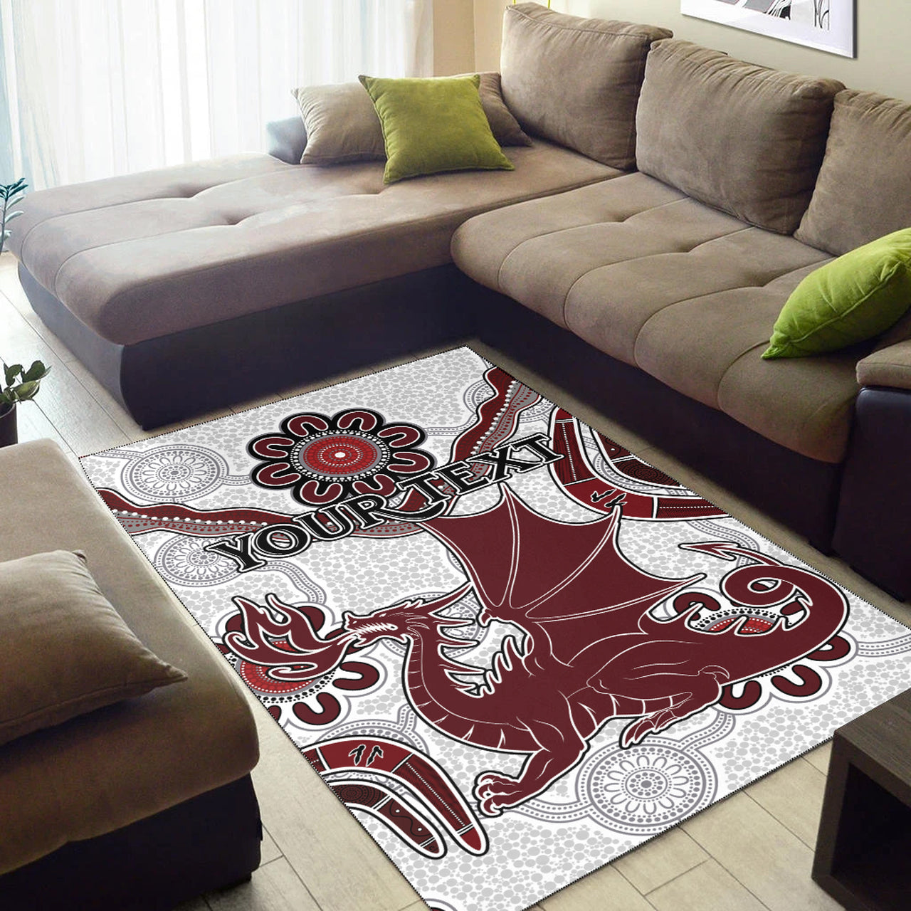 St.George Rugby Area Rug - Custom Aboriginal St. George Area Rug RLT13 - Vibe Hoodie Shop