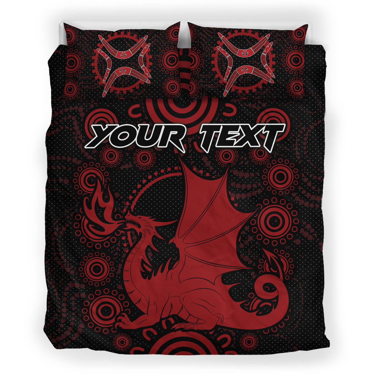 St. George Rugby Bedding Set - Custom Indigenous Dragons Bedding Set RLT13 - Vibe Hoodie Shop