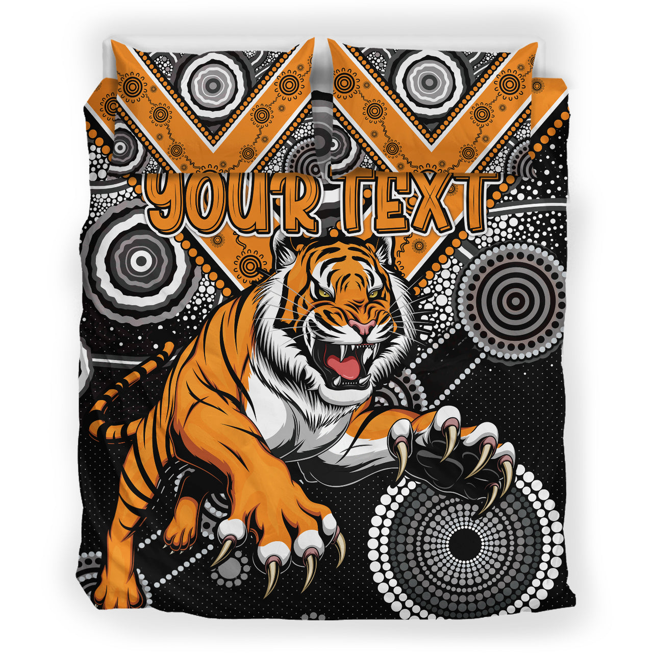 Tigers Rugby Bedding Set - Custom Super Tigers Bedding Set RLT13 - Vibe Hoodie Shop