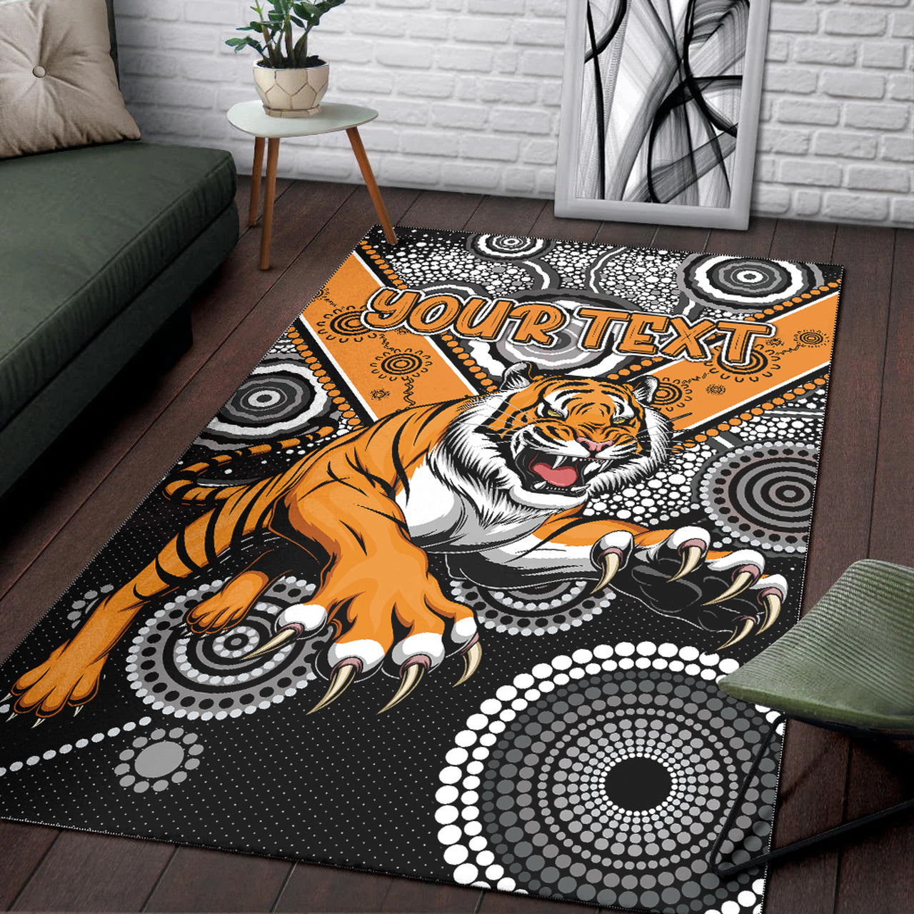 Tigers Rugby Area Rug - Custom Super Tigers Area Rug RLT13 - Vibe Hoodie Shop