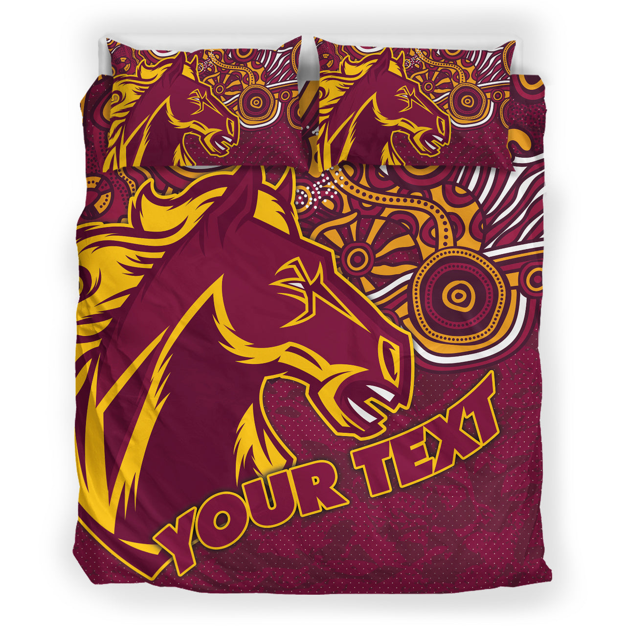 Broncos Rugby Bedding Set - Custom Super Indigenous Broncos Bedding Set RLT13 - Vibe Hoodie Shop
