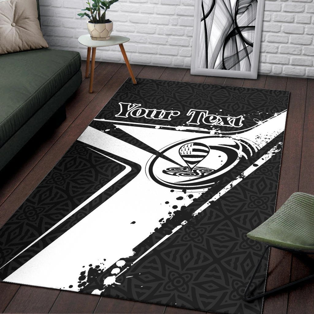 (Custom Text) Brittany Rugby Personalised Area Rug - Breizh Rugby - Vibe Hoodie Shop