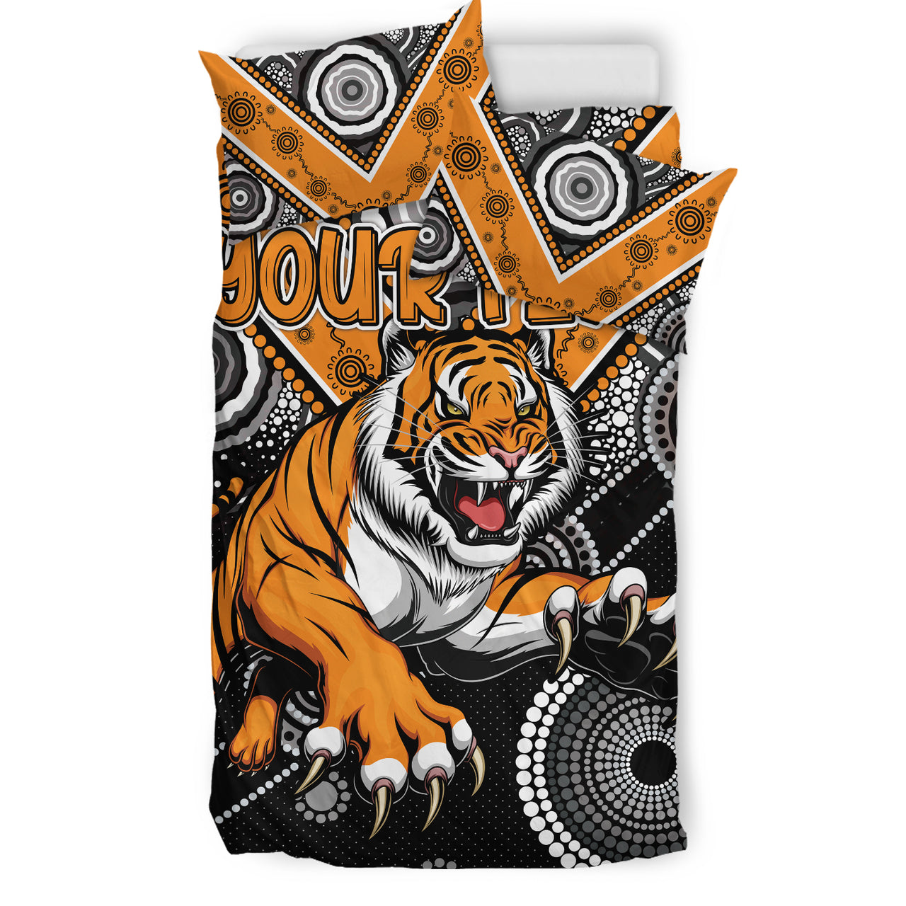 Tigers Rugby Bedding Set - Custom Super Tigers Bedding Set RLT13 - Vibe Hoodie Shop