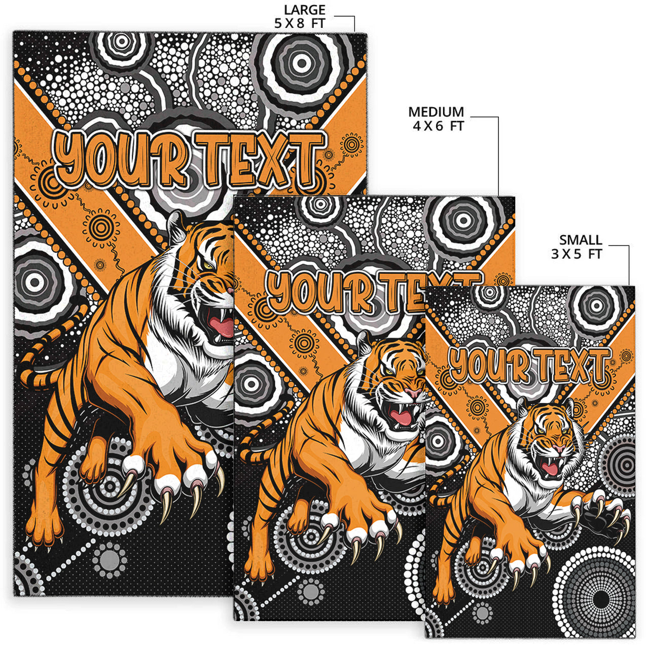 Tigers Rugby Area Rug - Custom Super Tigers Area Rug RLT13 - Vibe Hoodie Shop