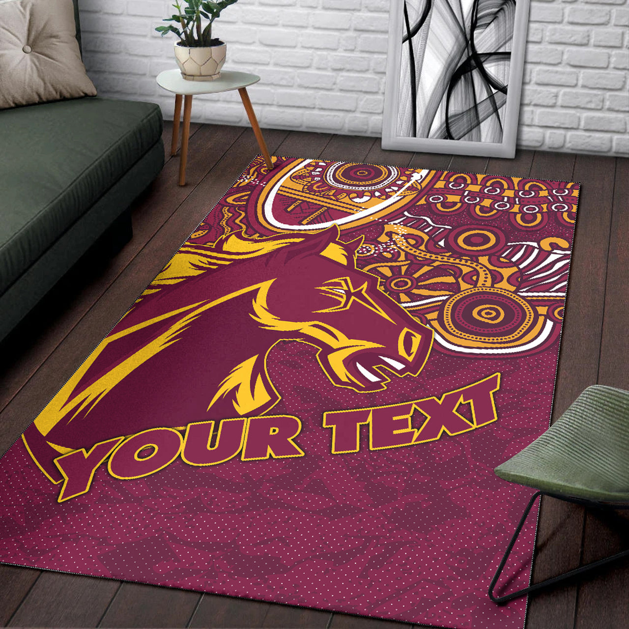 Broncos Rugby Area Rug - Custom Super Indigenous Broncos Area Rug RLT13 - Vibe Hoodie Shop