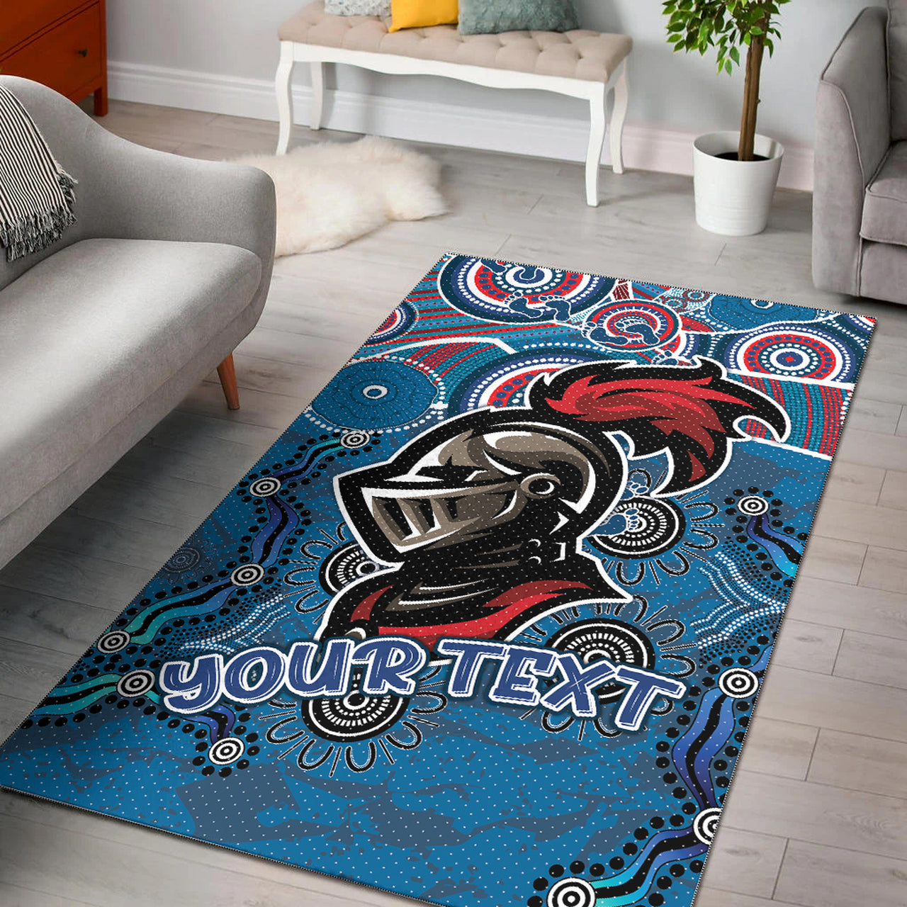Knights Rugby Area Rug - Custom Super Knights Area Rug RLT13 - Vibe Hoodie Shop