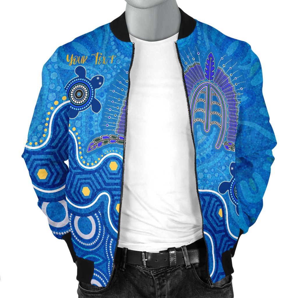 Torres Strait Personalised Men's Bomber Jacket - Dhari And Turtle - Vibe Hoodie Shop