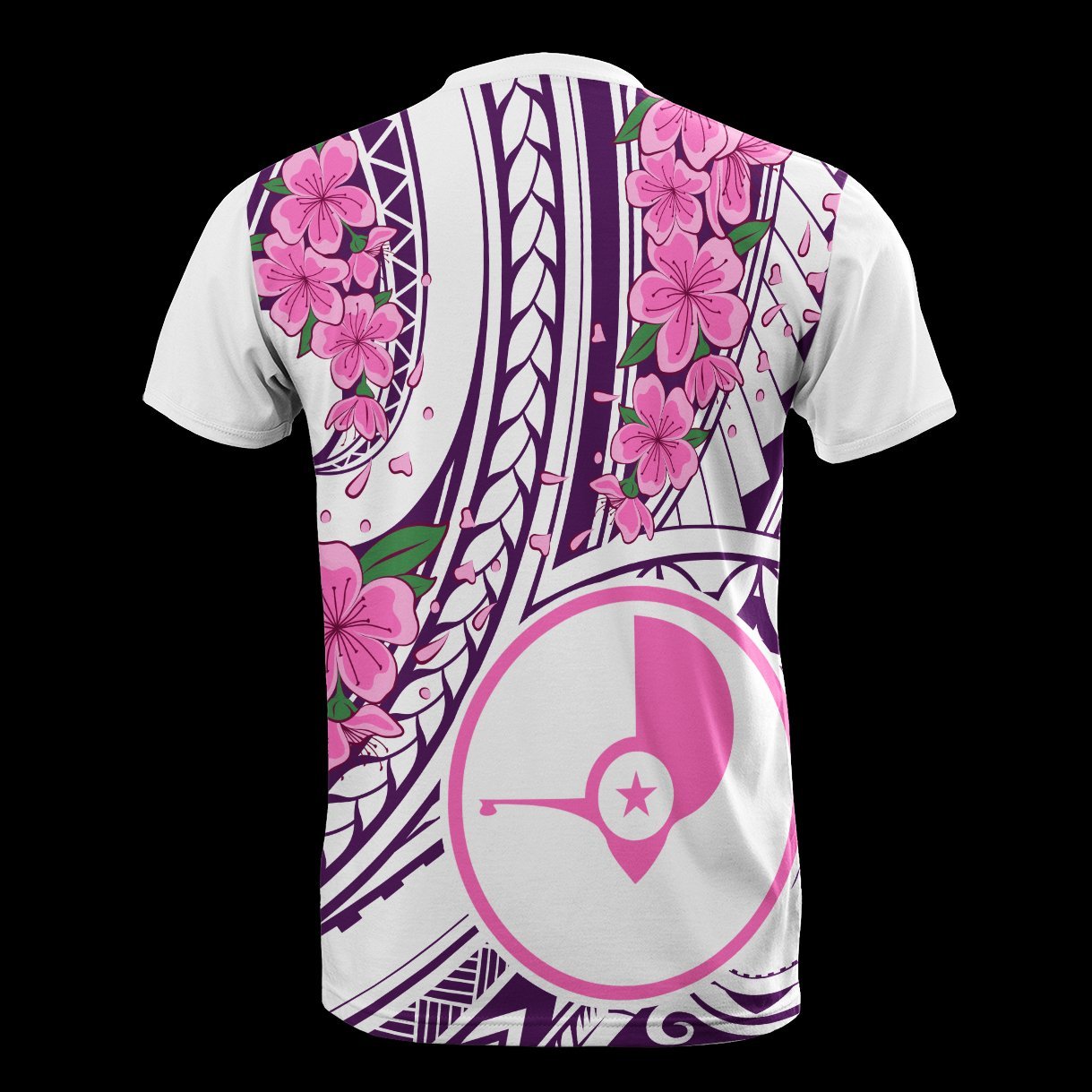 Vibe Hoodie Yap Micronesian T shirt - Flower Purple White - Vibe Hoodie Shop
