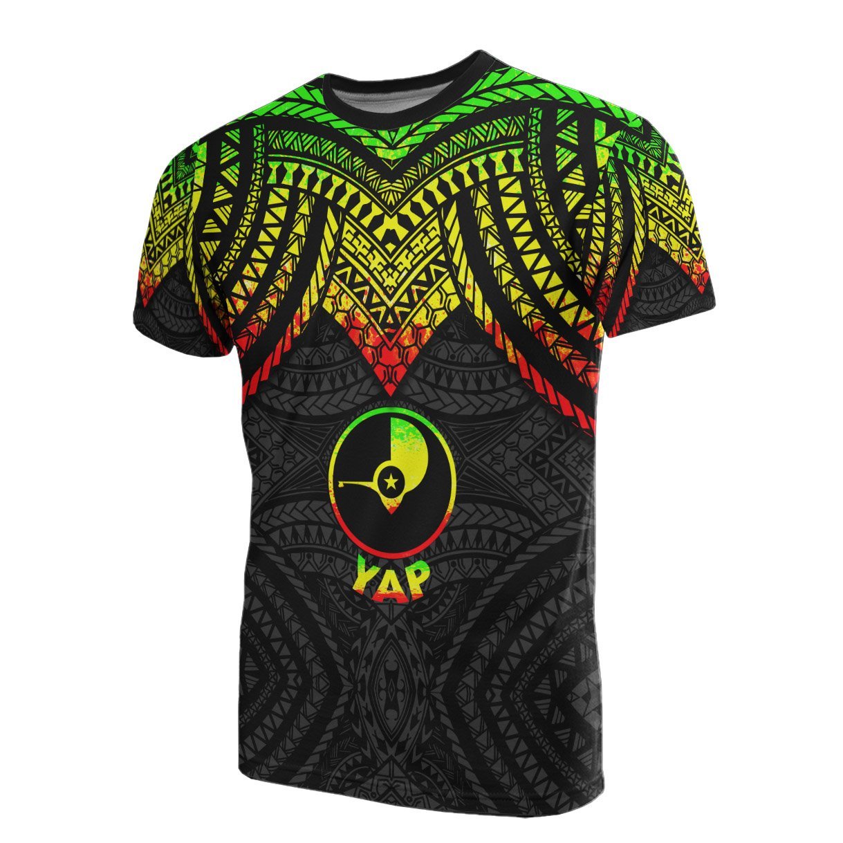Vibe Hoodie Yap T shirt - Micronesian Pattern Reggae Armor Style - Vibe Hoodie Shop