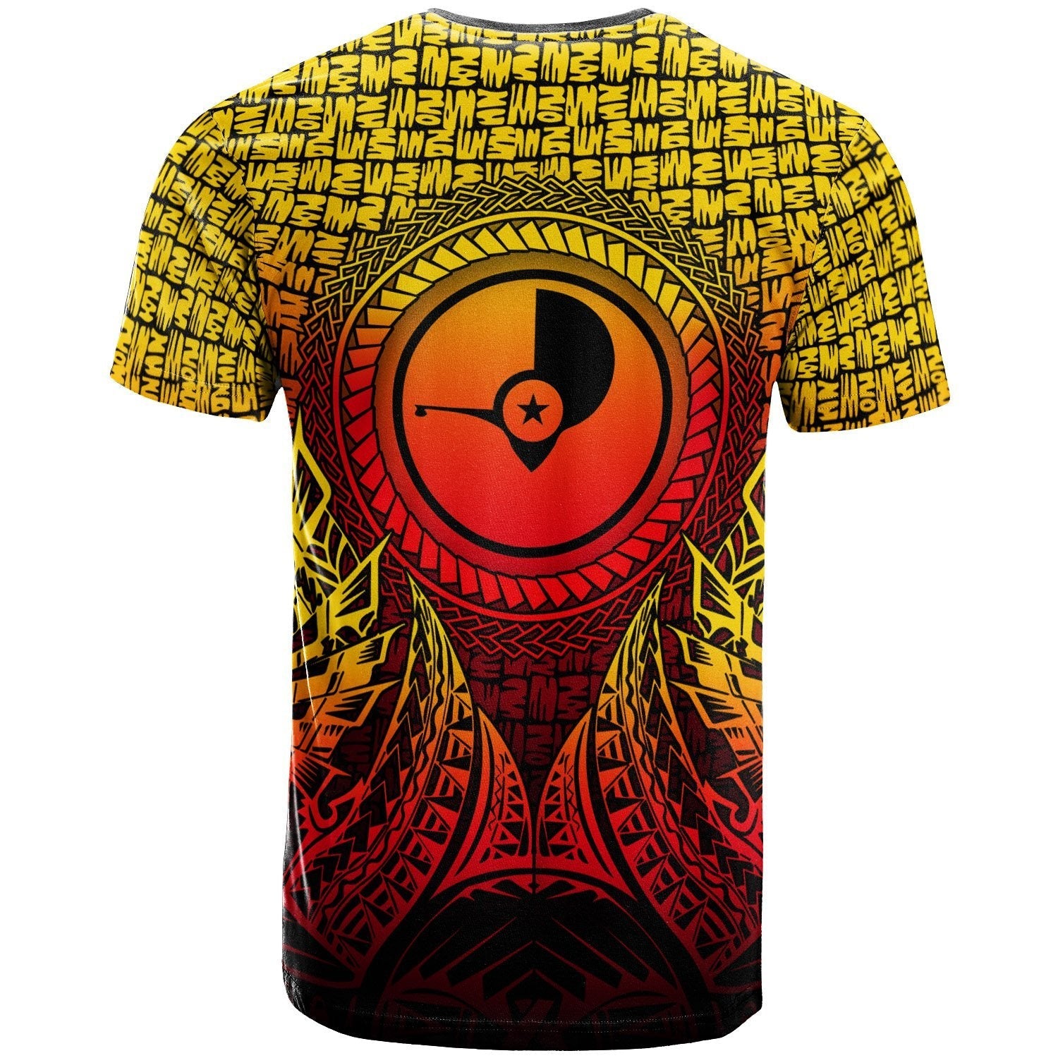 Vibe Hoodie Yap Micronesian T shirt - Circle Pattern Yellow - Vibe Hoodie Shop