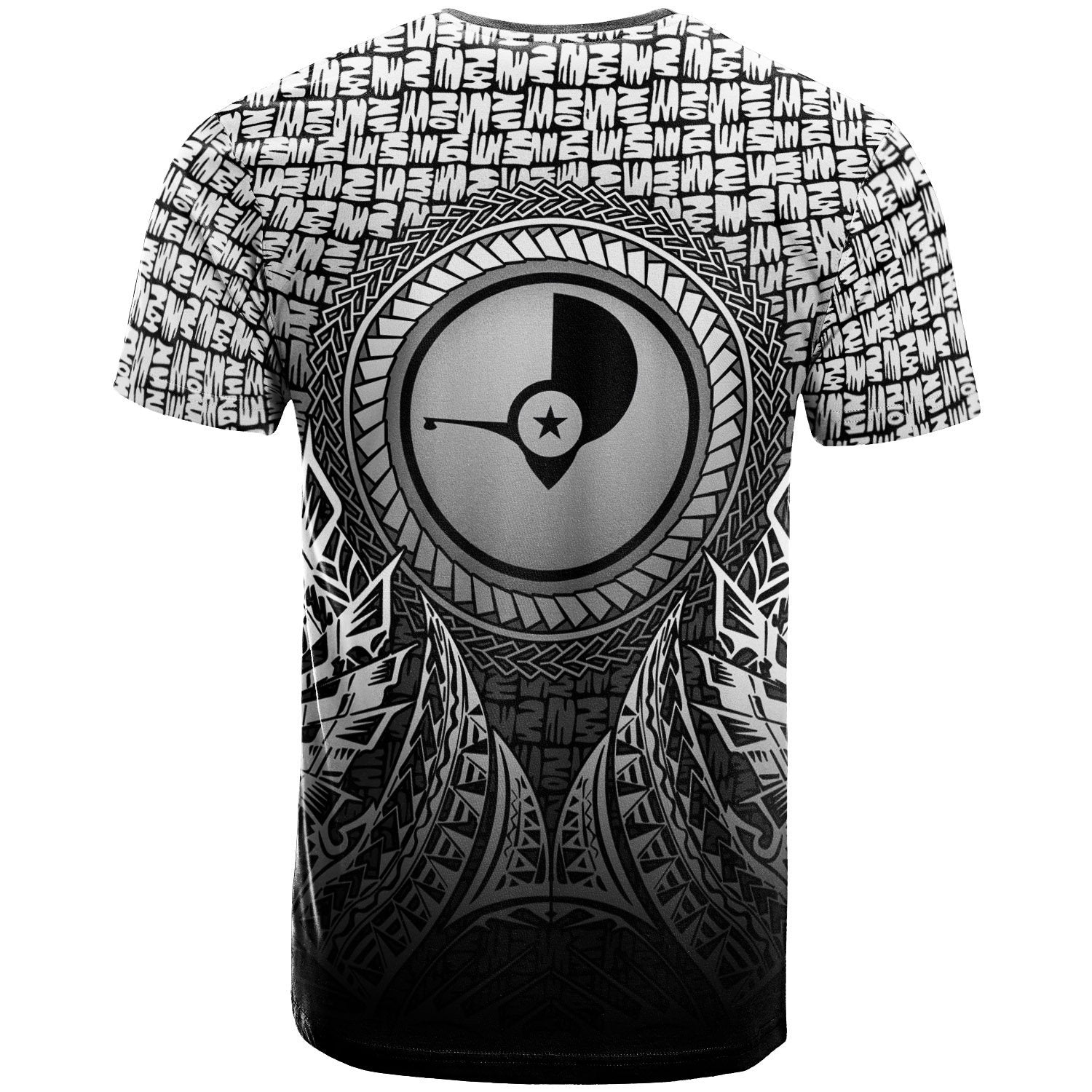 Yap Micronesian T shirt - Circle Pattern Black - Vibe Hoodie Shop