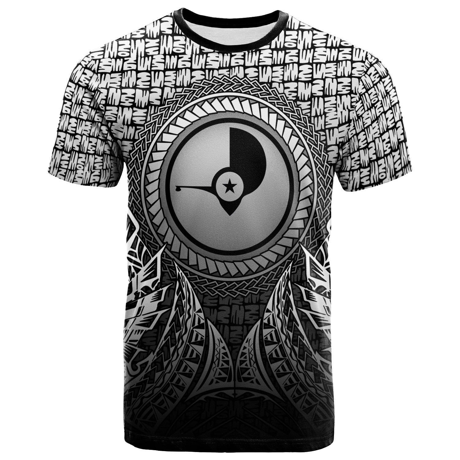 Vibe Hoodie Yap Micronesian T shirt - Circle Pattern Black - Vibe Hoodie Shop