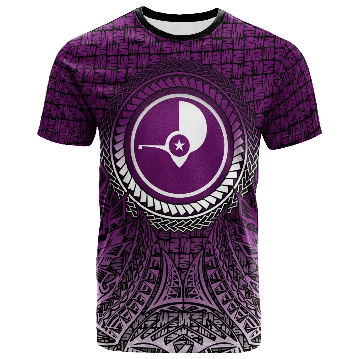 Vibe Hoodie Yap Micronesian T shirt - Circle Pattern Purple - Vibe Hoodie Shop