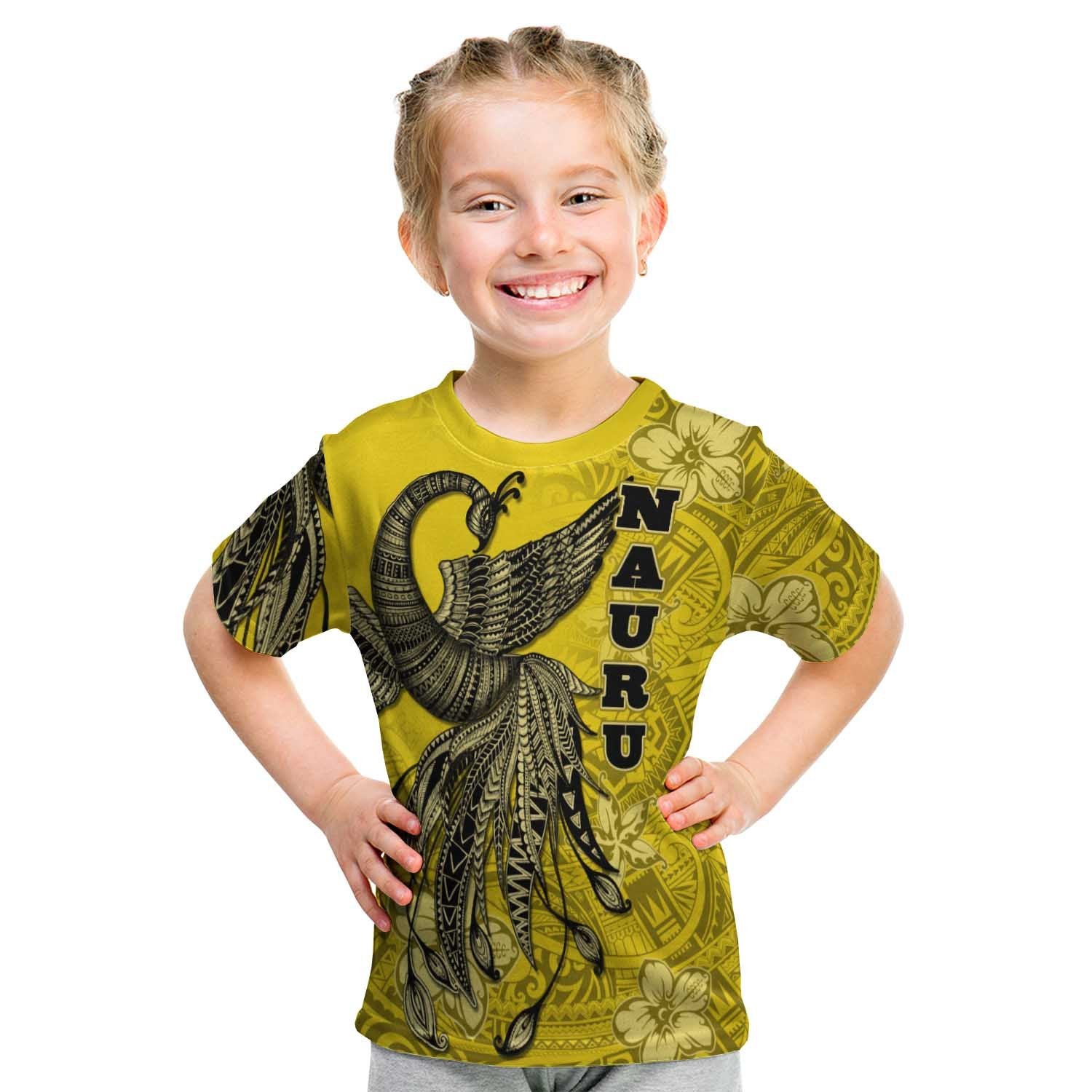 Nauru T shirt - Polynesian Phoenix Bird, Fairytales Bird Yellow - Vibe Hoodie Shop