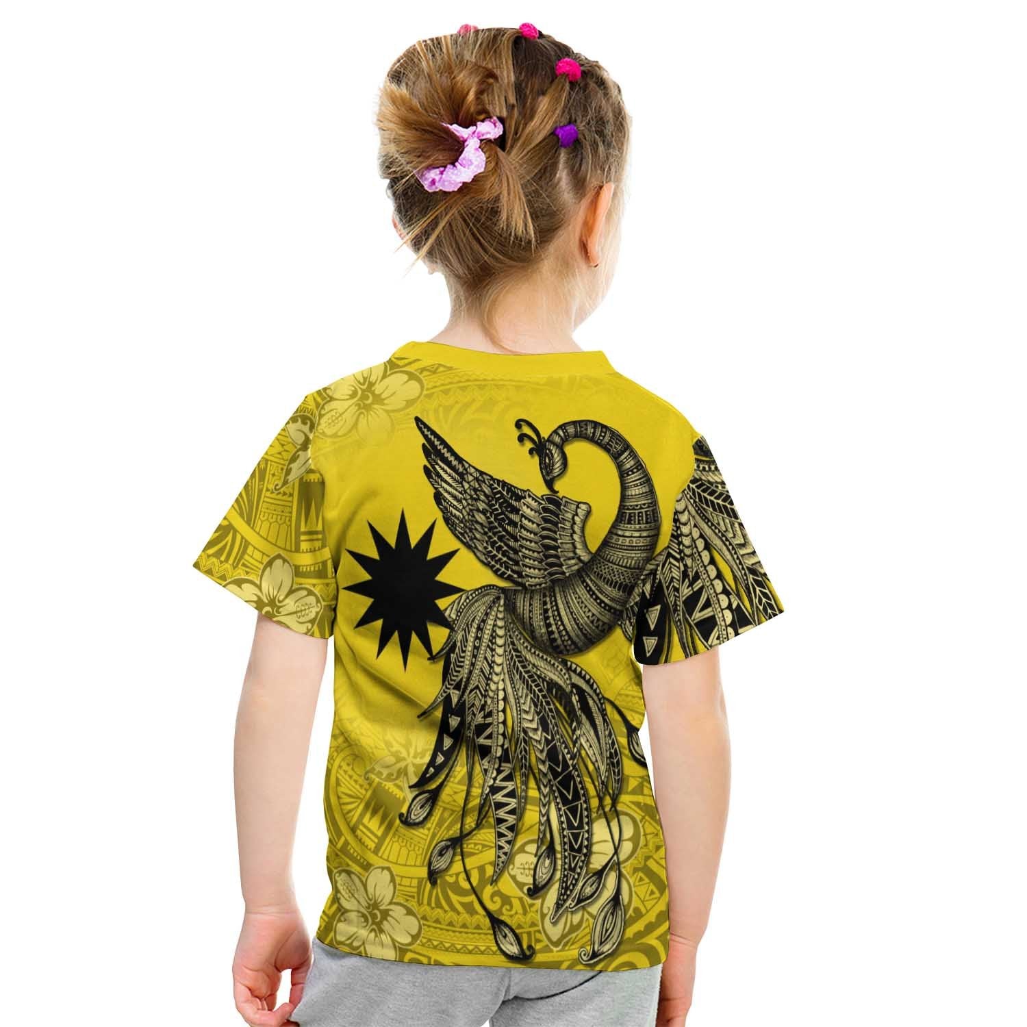 Nauru T shirt - Polynesian Phoenix Bird, Fairytales Bird Yellow - Vibe Hoodie Shop