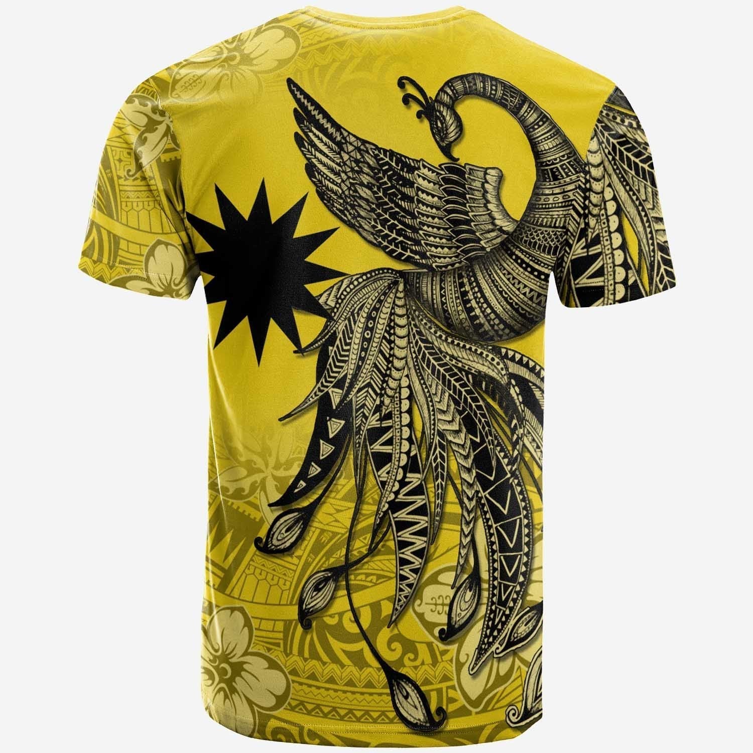 Nauru T shirt - Polynesian Phoenix Bird, Fairytales Bird Yellow - Vibe Hoodie Shop