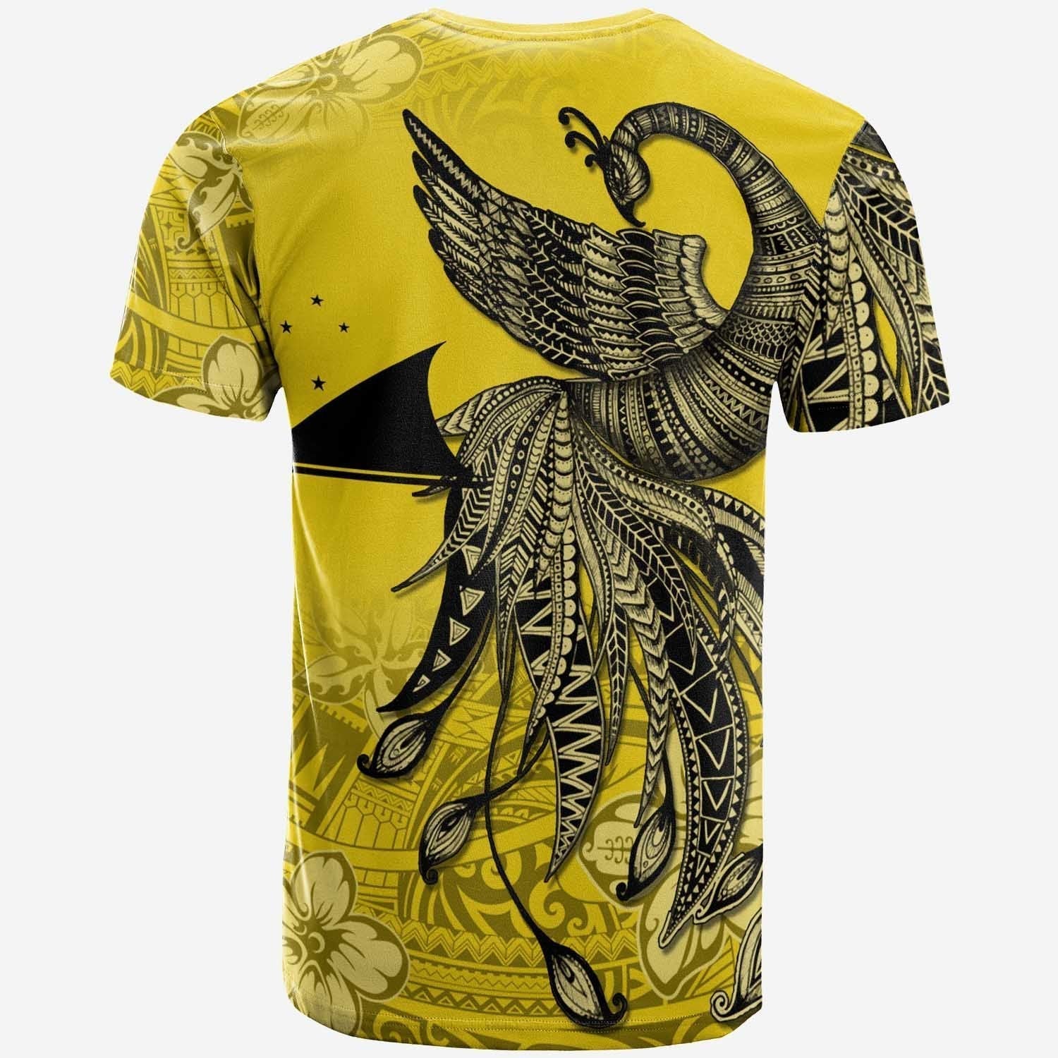 Tokelau T shirt - Polynesian Phoenix Bird, Fairytales Bird Yellow - Vibe Hoodie Shop