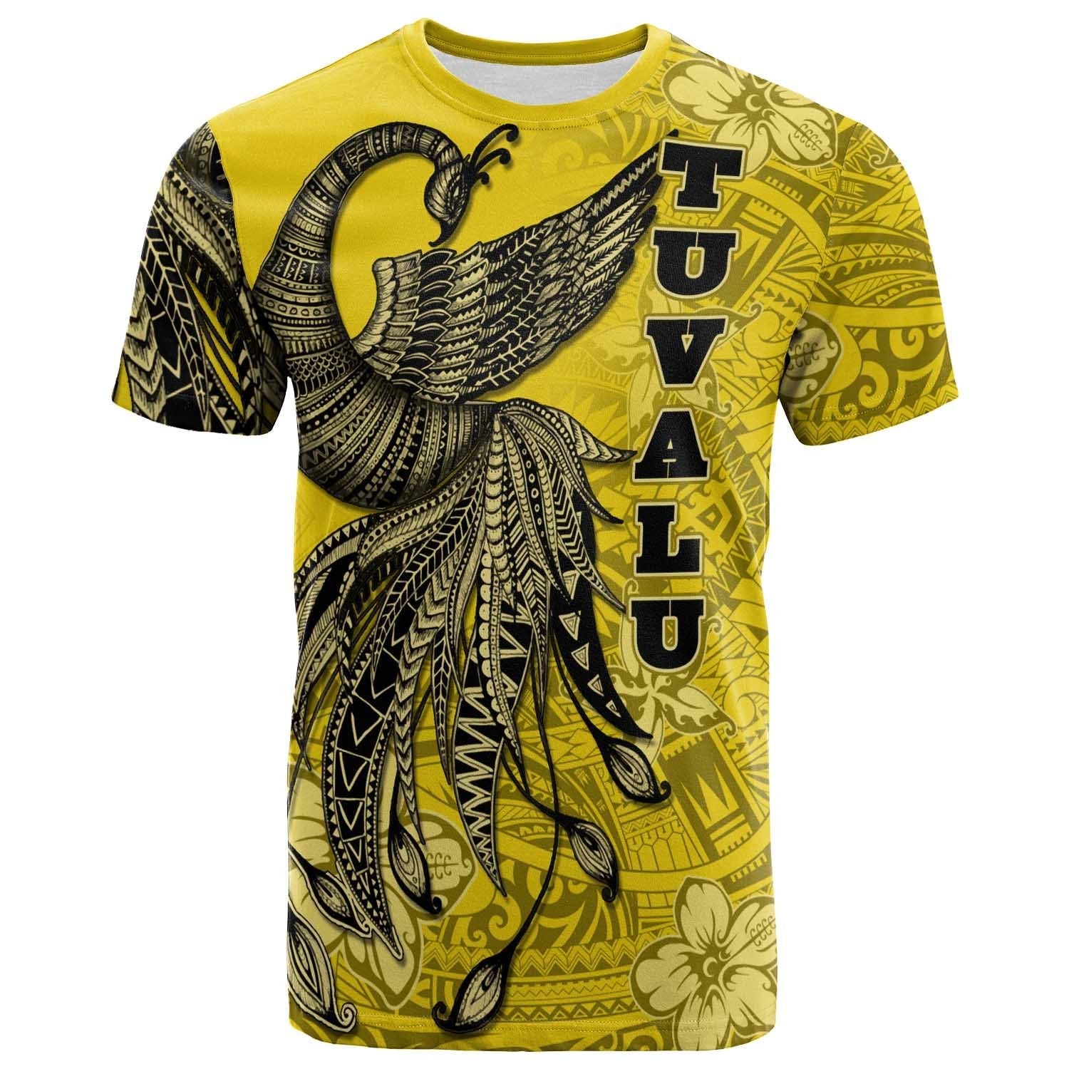 Tuvalu T shirt - Polynesian Phoenix Bird, Fairytales Bird Yellow - Vibe Hoodie Shop