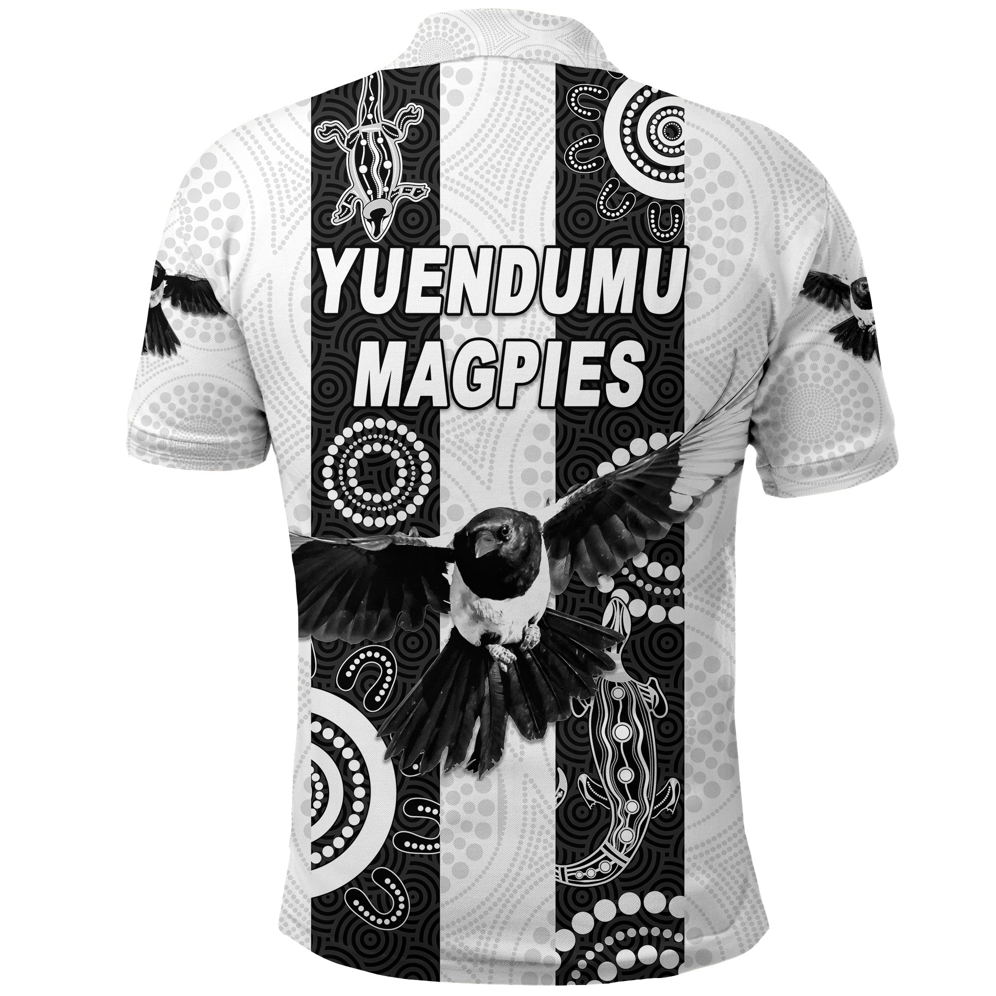 Yuendumu Magpies Football Club Polo Shirt Indigenous Version - Vibe Hoodie Shop