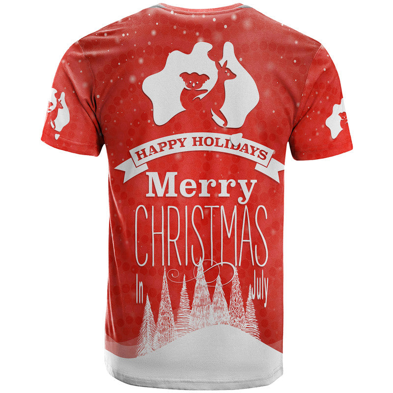 Australia T Shirt Yulefest Australian Xmas Tree Snow LT9 - Vibe Hoodie Shop