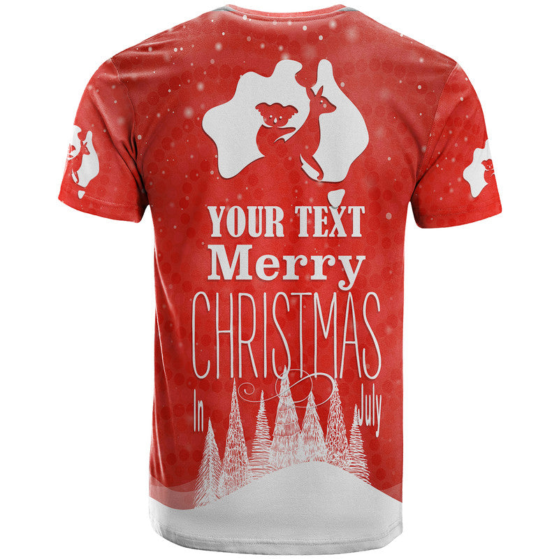 (Custom Personalised) Australia T Shirt Yulefest Australian Xmas Tree Snow LT9 - Vibe Hoodie Shop