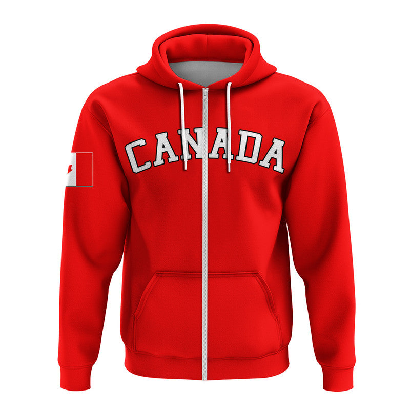 (Custom Personalised And Number) Baseball 2023 Canada Hoodie Red Style LT6 - Vibe Hoodie Shop