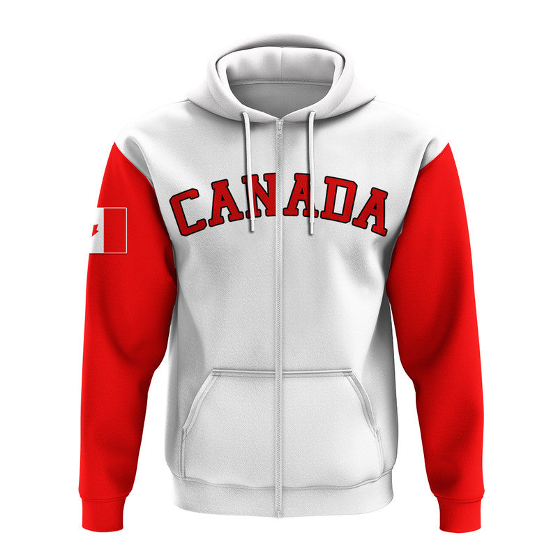 (Custom Personalised And Number) Baseball 2023 Canada Hoodie White Style LT6 - Vibe Hoodie Shop