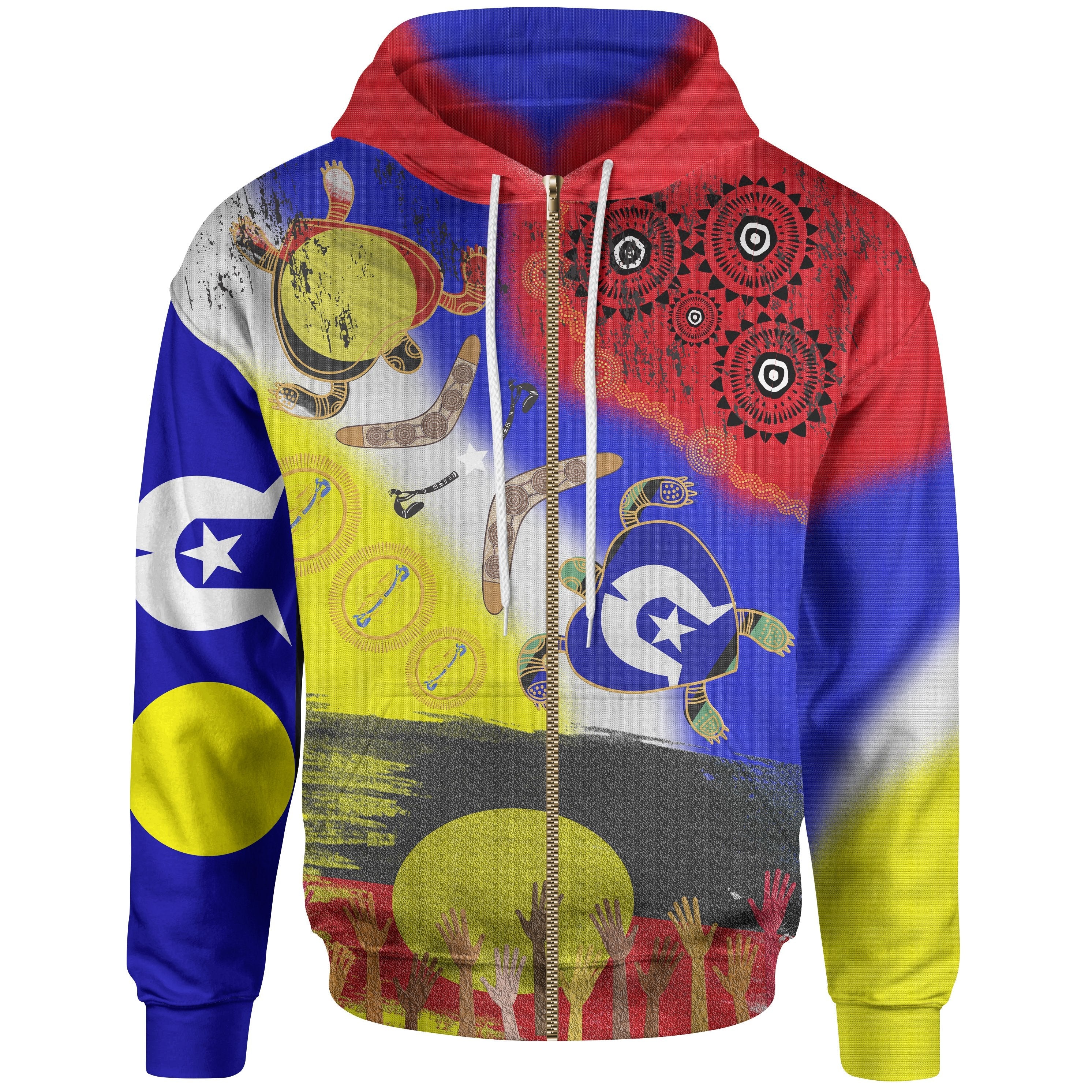 Aboriginal Zip - Up Hoodie, Australia NAIDOC Week 2020 - Vibe Hoodie Shop