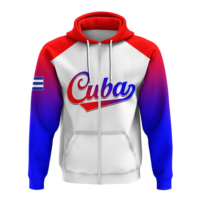 (Custom Personalised And Number) Baseball 2023 Cuba Hoodie Red Style LT6 - Vibe Hoodie Shop