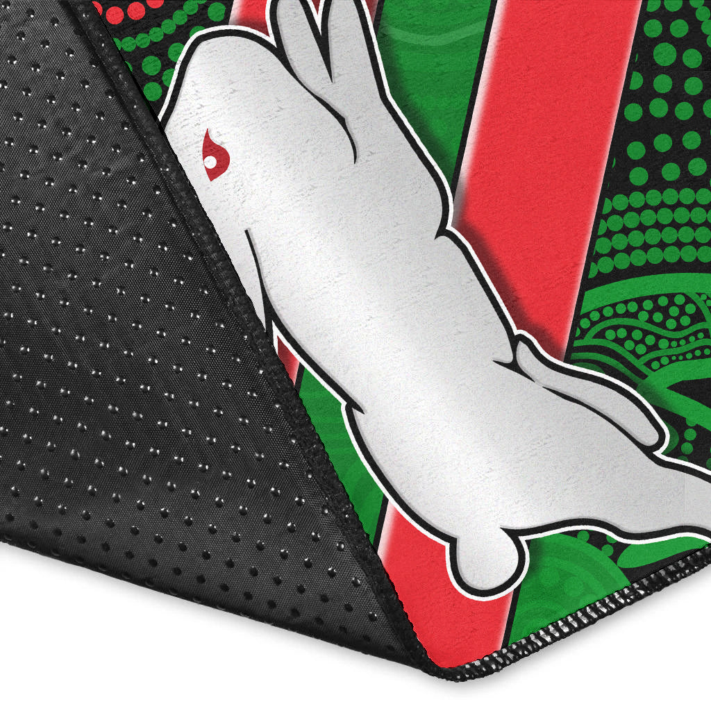 Rabbitohs Indigenous Area Rug Brave - Vibe Hoodie Shop