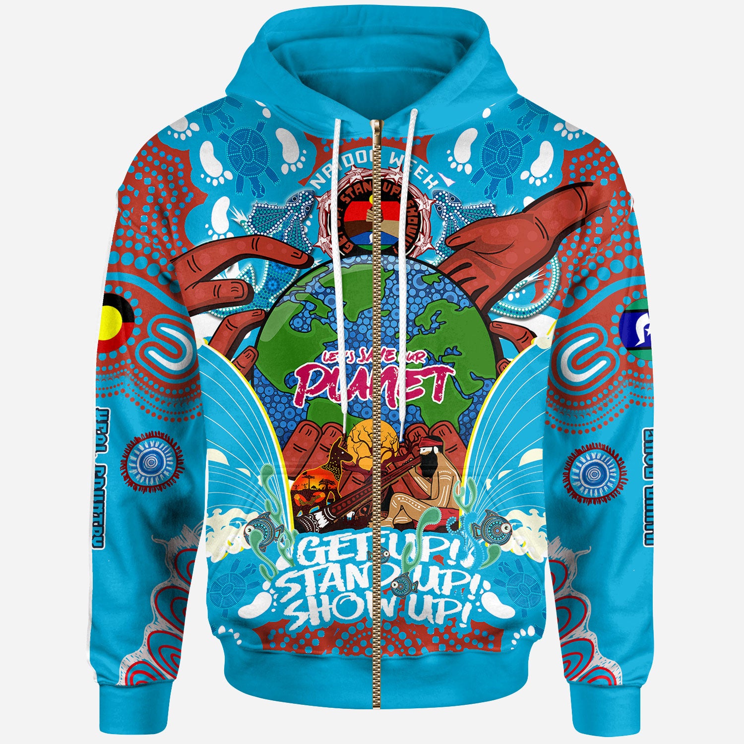 Australia NAIDOC Week 2023 Custom Hoodie - Let's Save Our Planet Aboriginal Inspired and Torres Strait Islander Culture Hoodie - Vibe Hoodie Shop