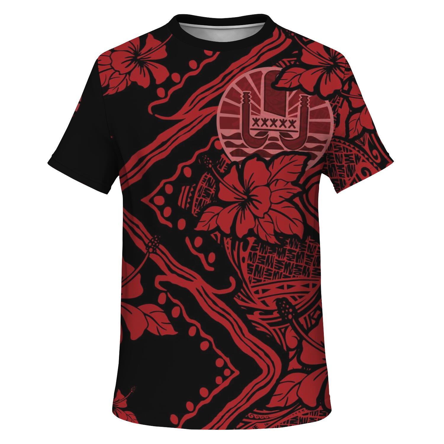 Tahiti T shirt Hibiscus Polynesian - Vibe Hoodie Shop