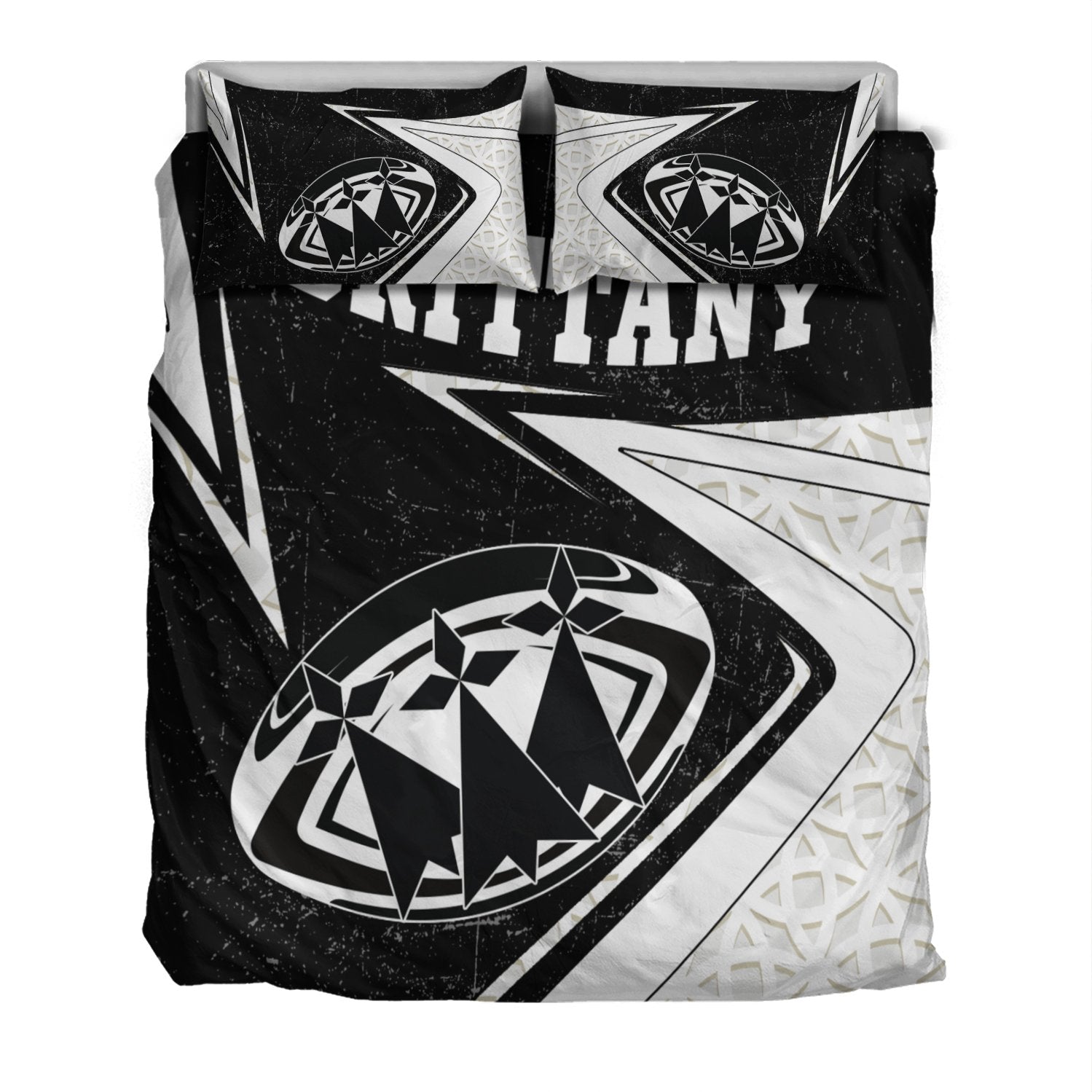 Brittany Rugby Bedding Set - Celtic Bretagne Rugby Ball - Vibe Hoodie Shop