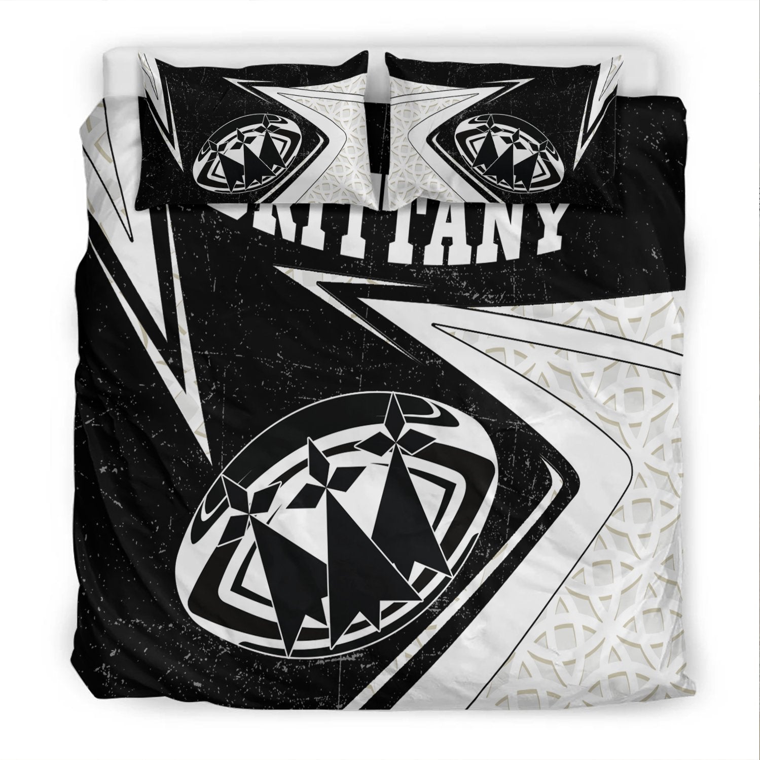 Brittany Rugby Bedding Set - Celtic Bretagne Rugby Ball - Vibe Hoodie Shop