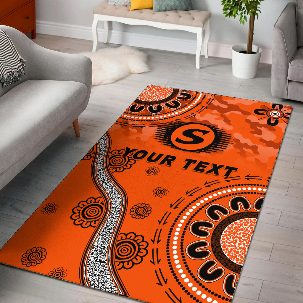 (Custom Personalised) Perth Scorchers ANZAC Day Aboriginal Area Rug - - Vibe Hoodie Shop