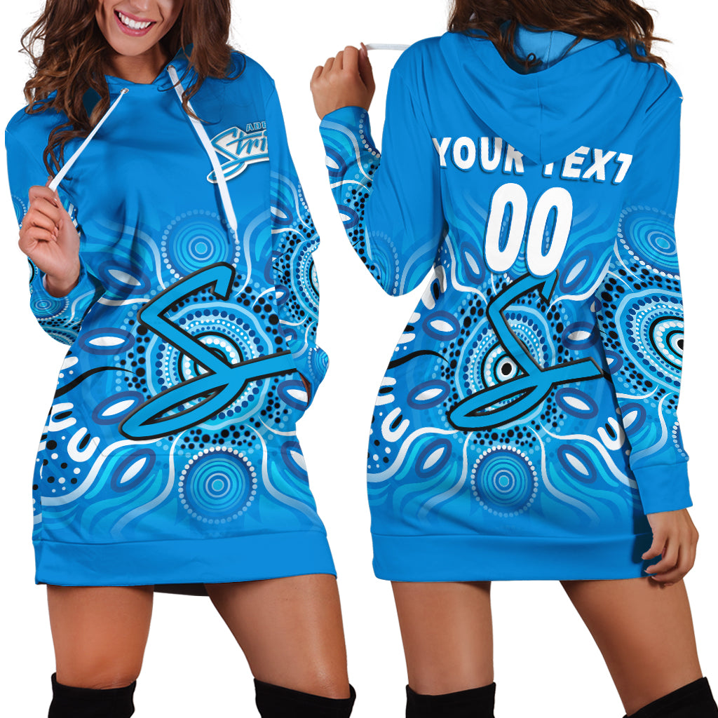 (Custom Personalised) Adelaide Strikers Aboriginal Cricket 2022 Hoodie Dress - - Vibe Hoodie Shop